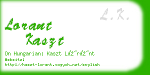 lorant kaszt business card